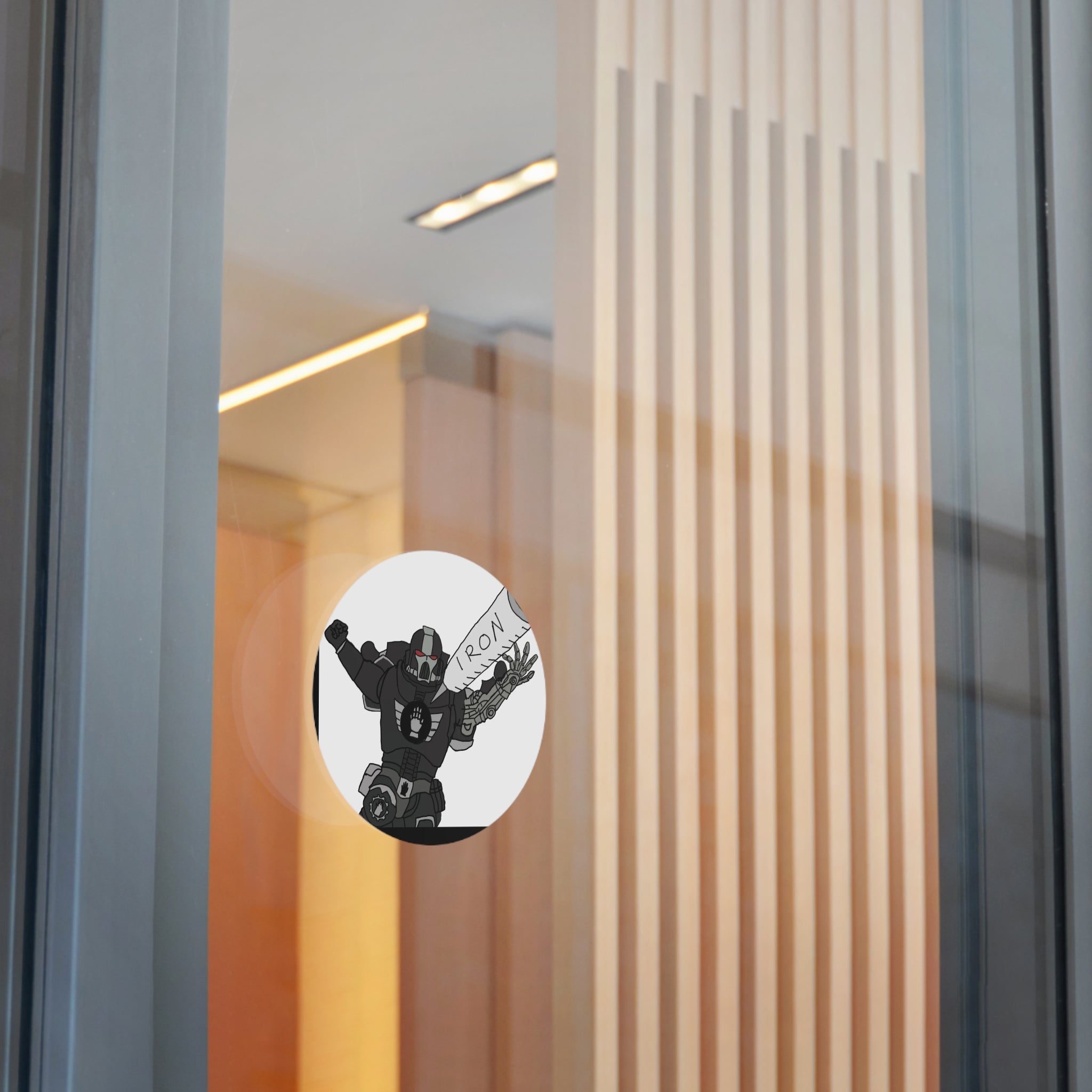 IRON - Round Vinyl Sticker