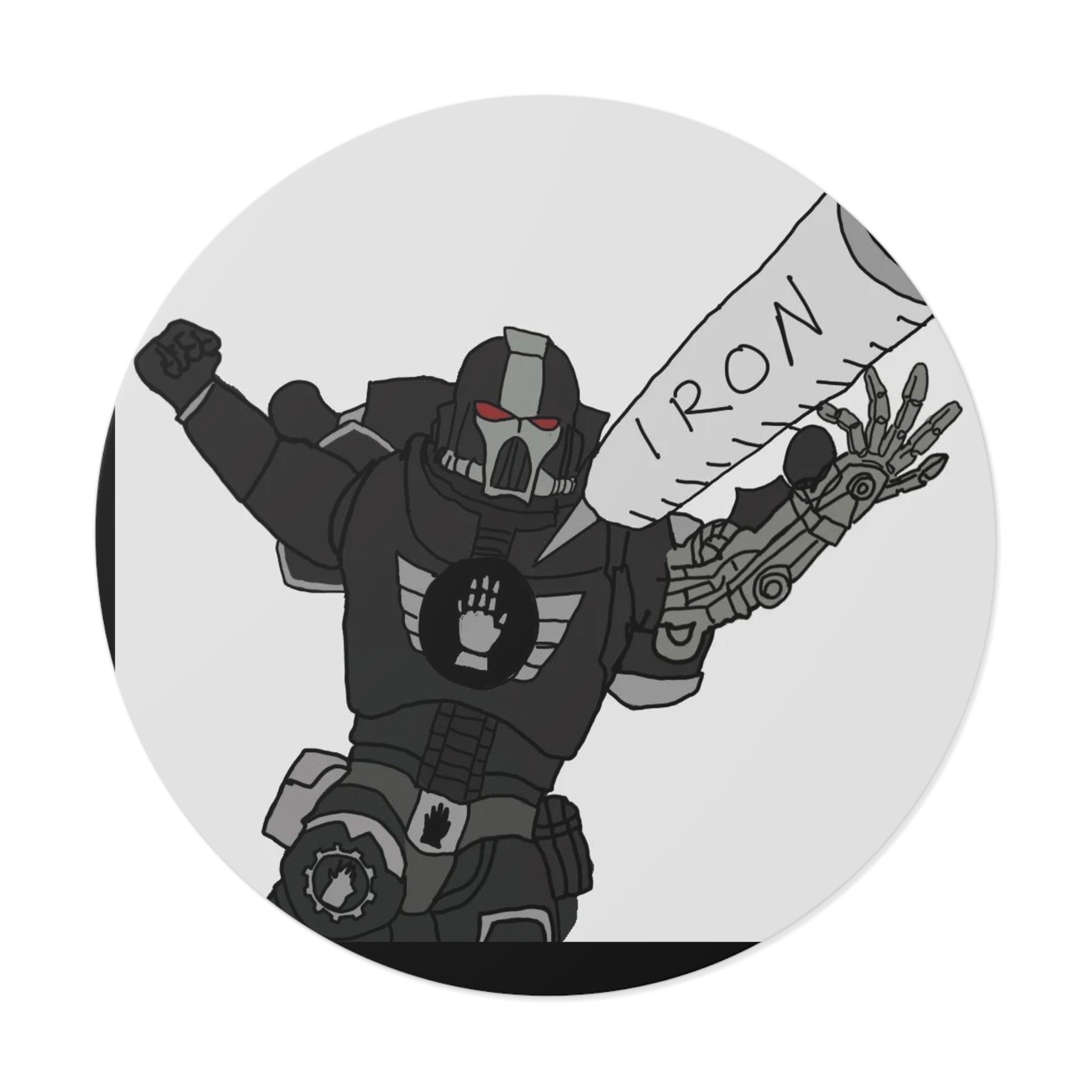 IRON - Round Vinyl Sticker