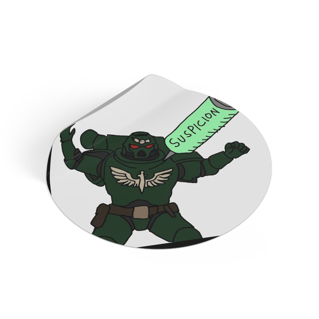 SUSPICION - Round Vinyl Stickers