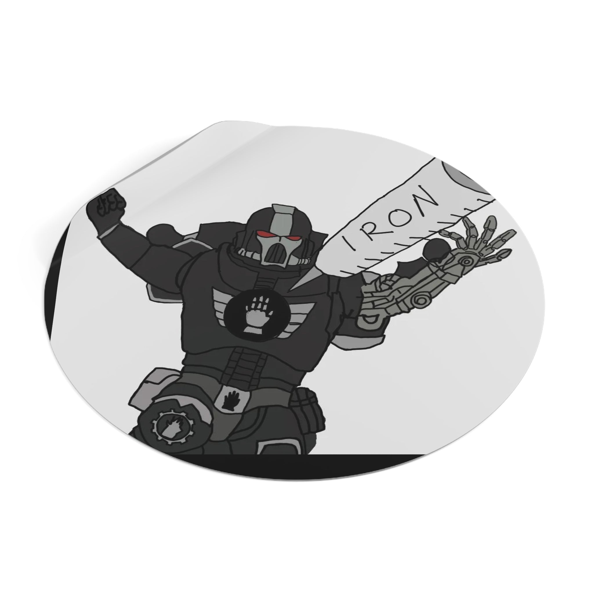 IRON - Round Vinyl Sticker