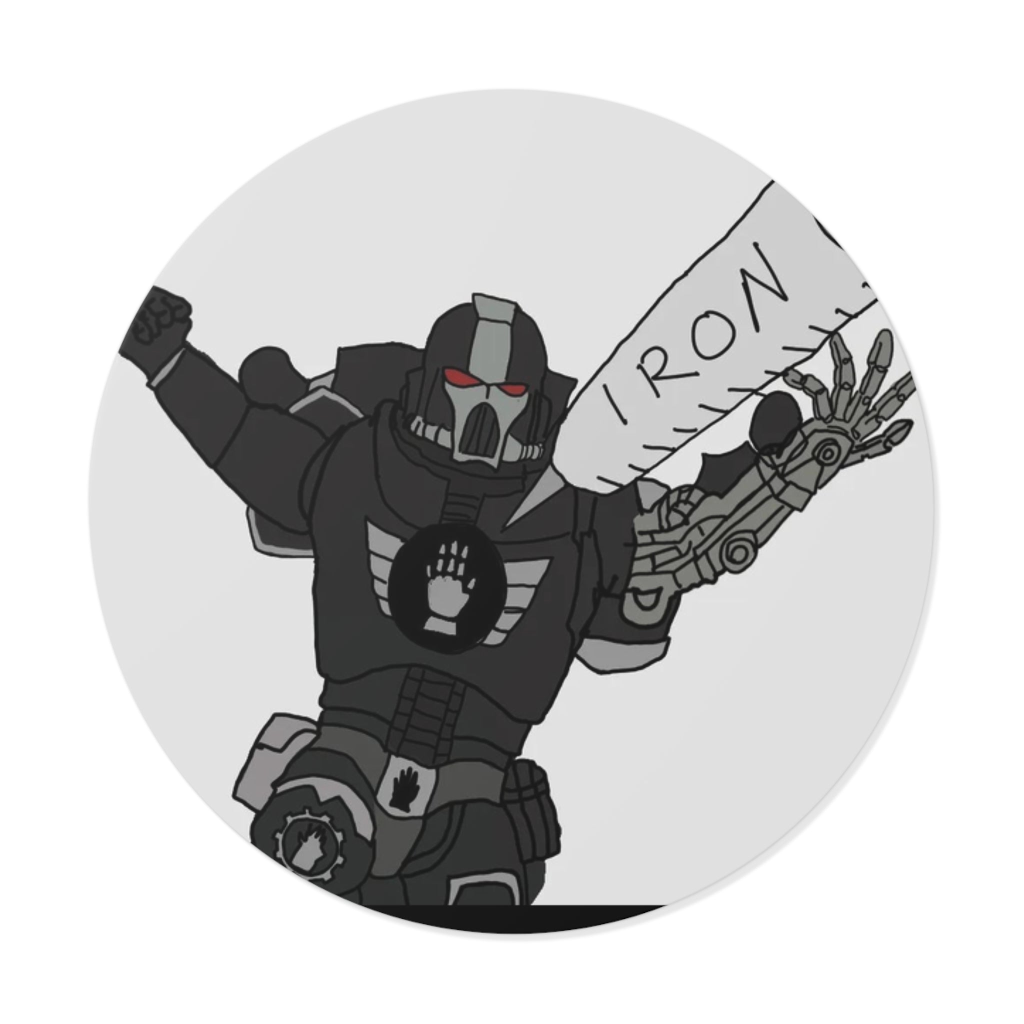 IRON - Round Vinyl Sticker