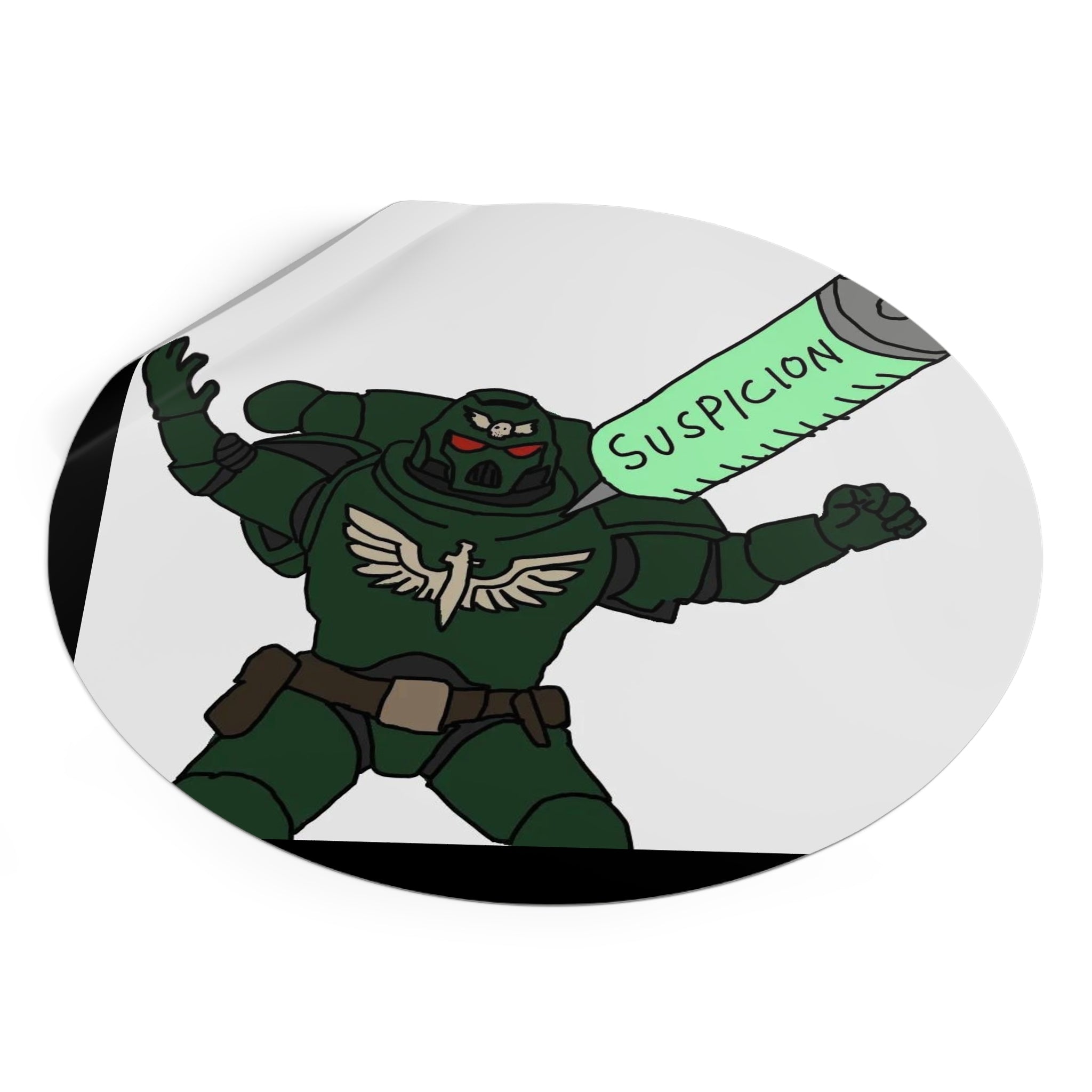 SUSPICION - Round Vinyl Stickers