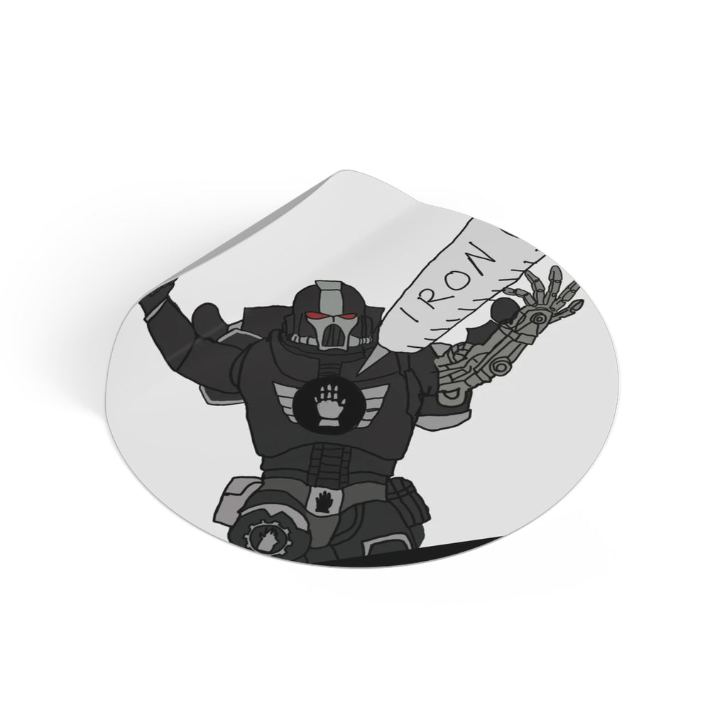 IRON - Round Vinyl Sticker
