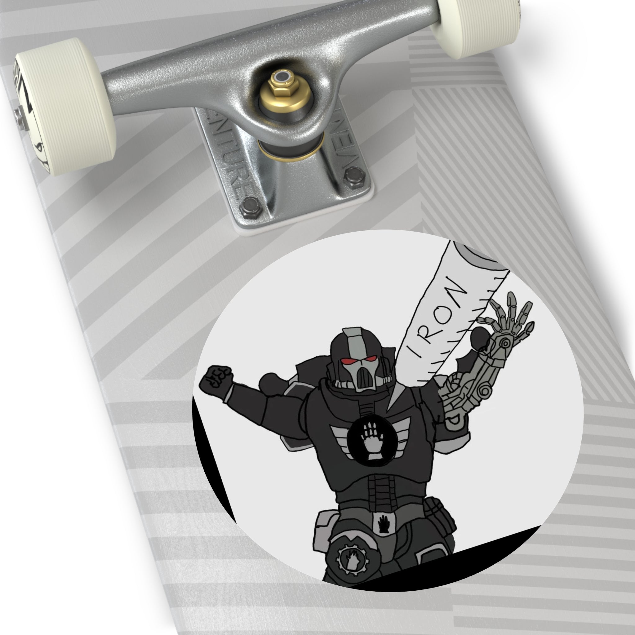 IRON - Round Vinyl Sticker