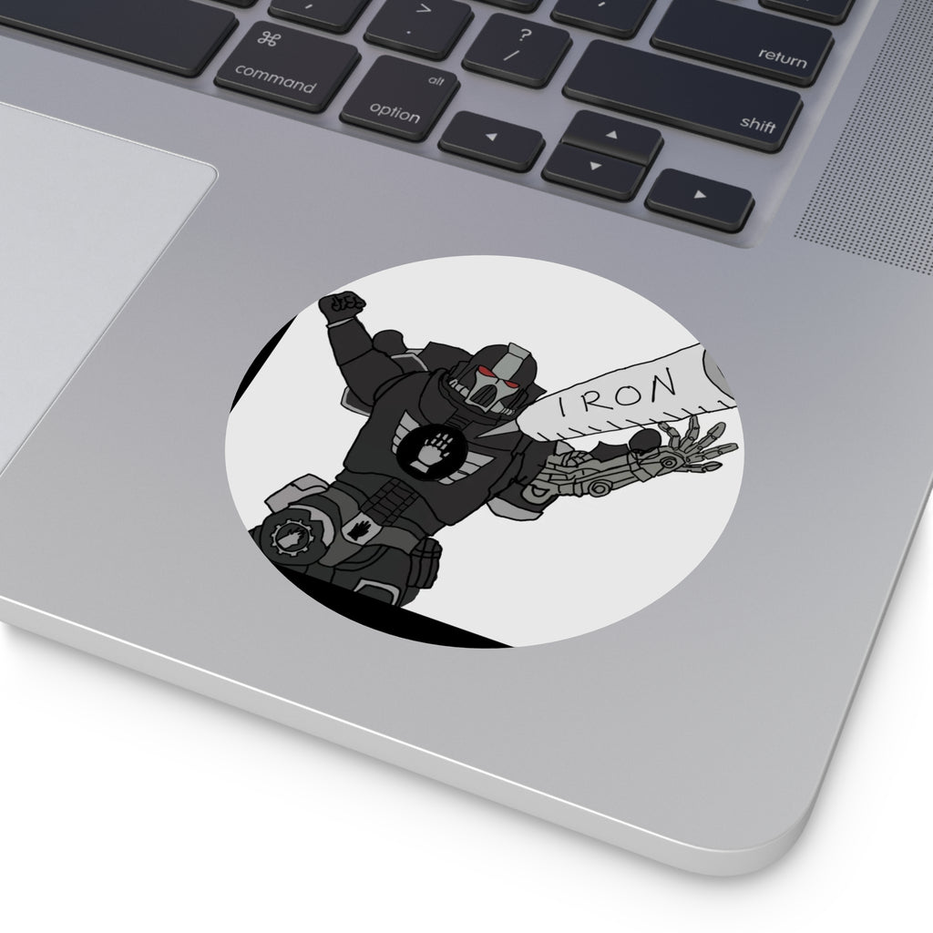 IRON - Round Vinyl Sticker
