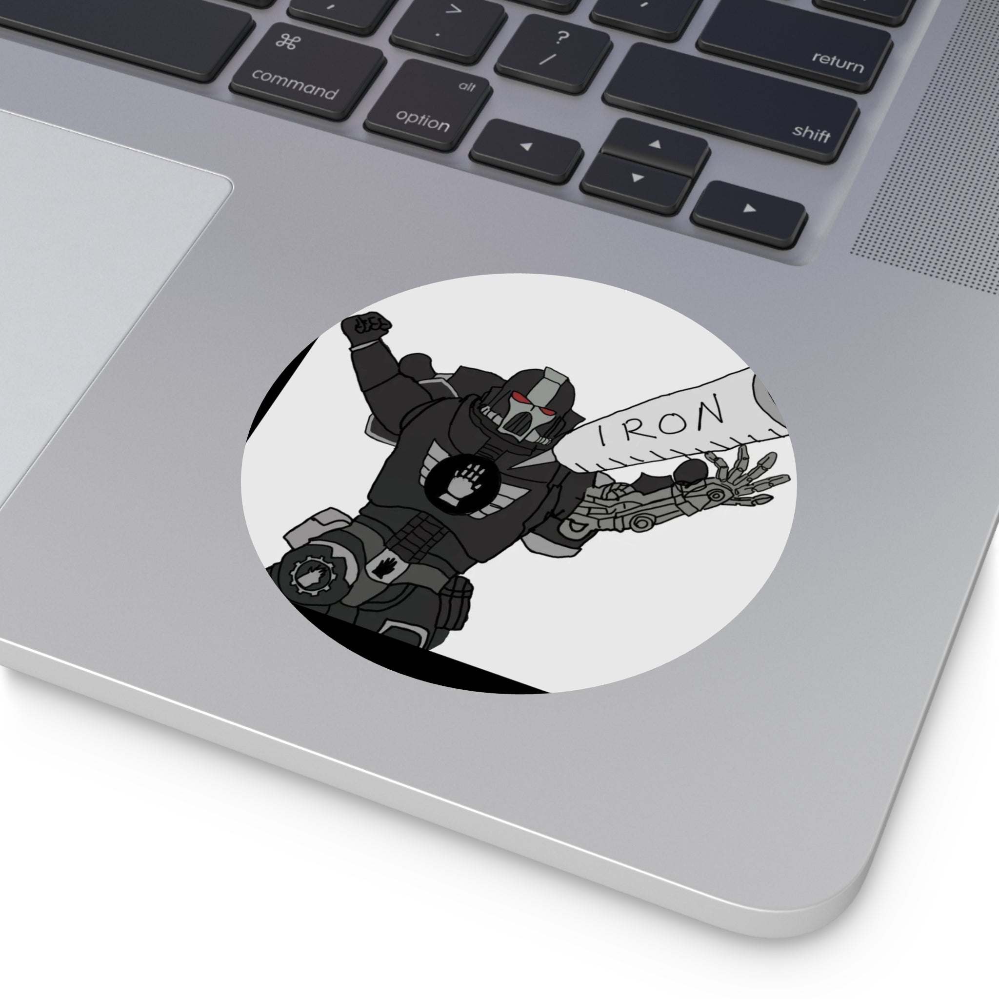IRON - Round Vinyl Sticker