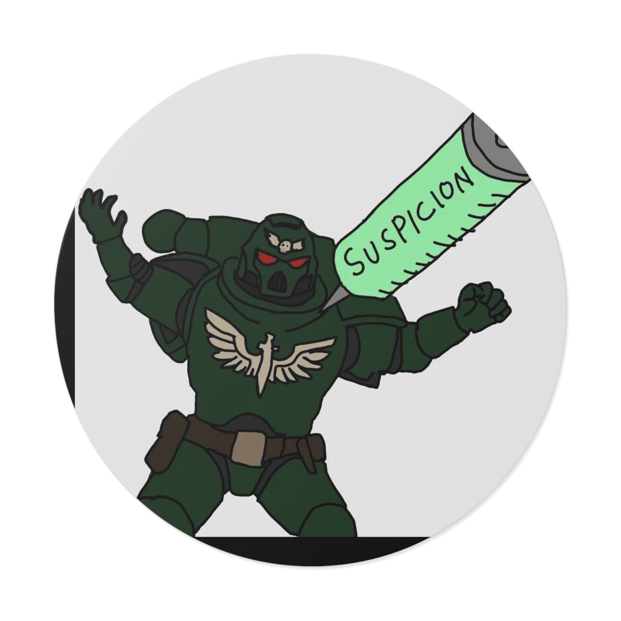 SUSPICION - Round Vinyl Stickers