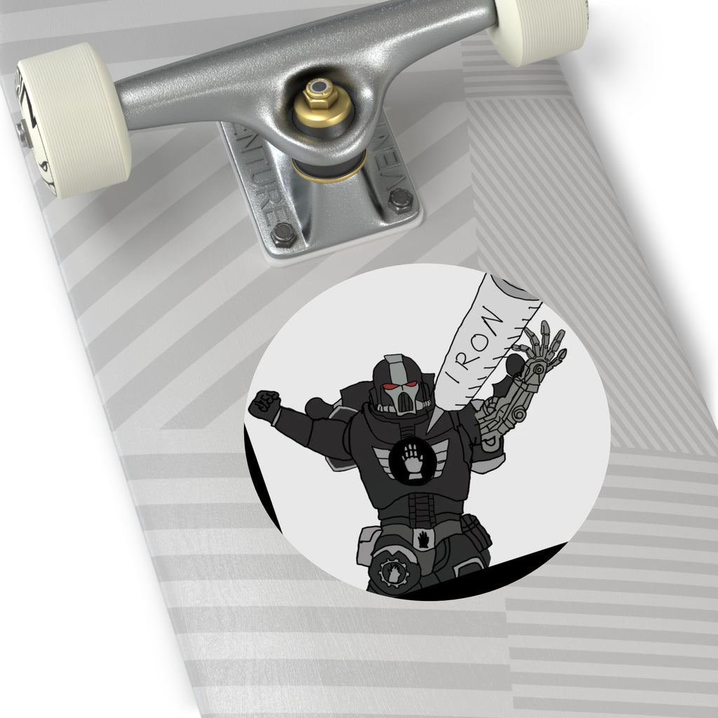 IRON - Round Vinyl Sticker