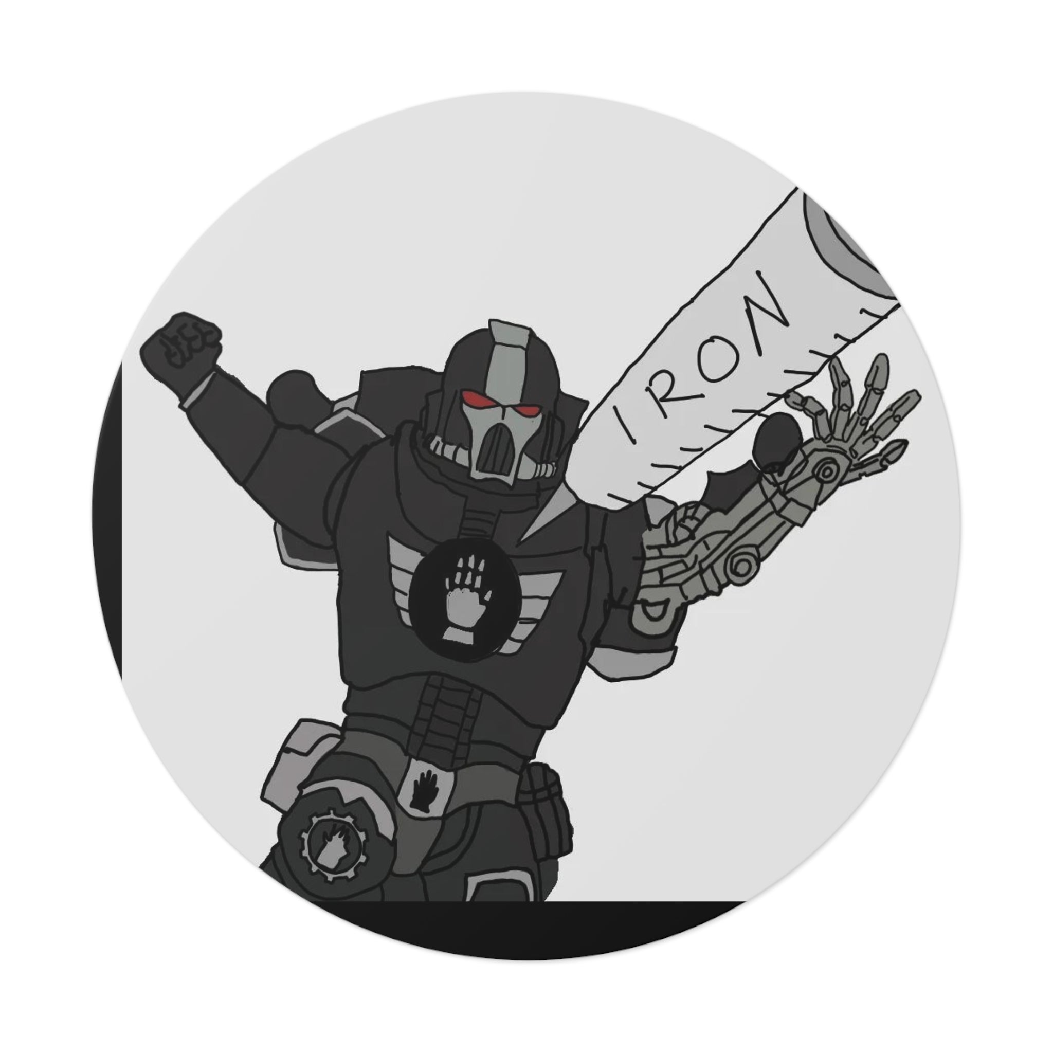 IRON - Round Vinyl Sticker