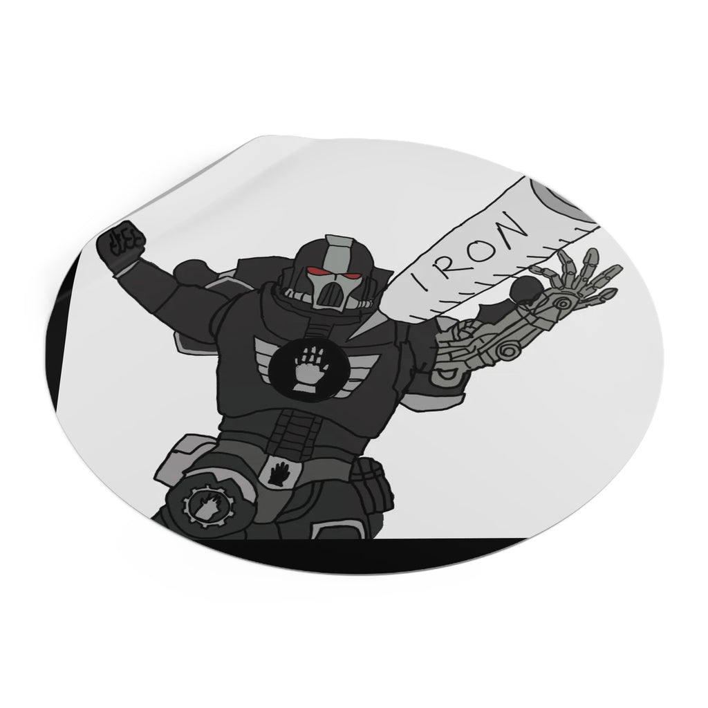 IRON - Round Vinyl Sticker