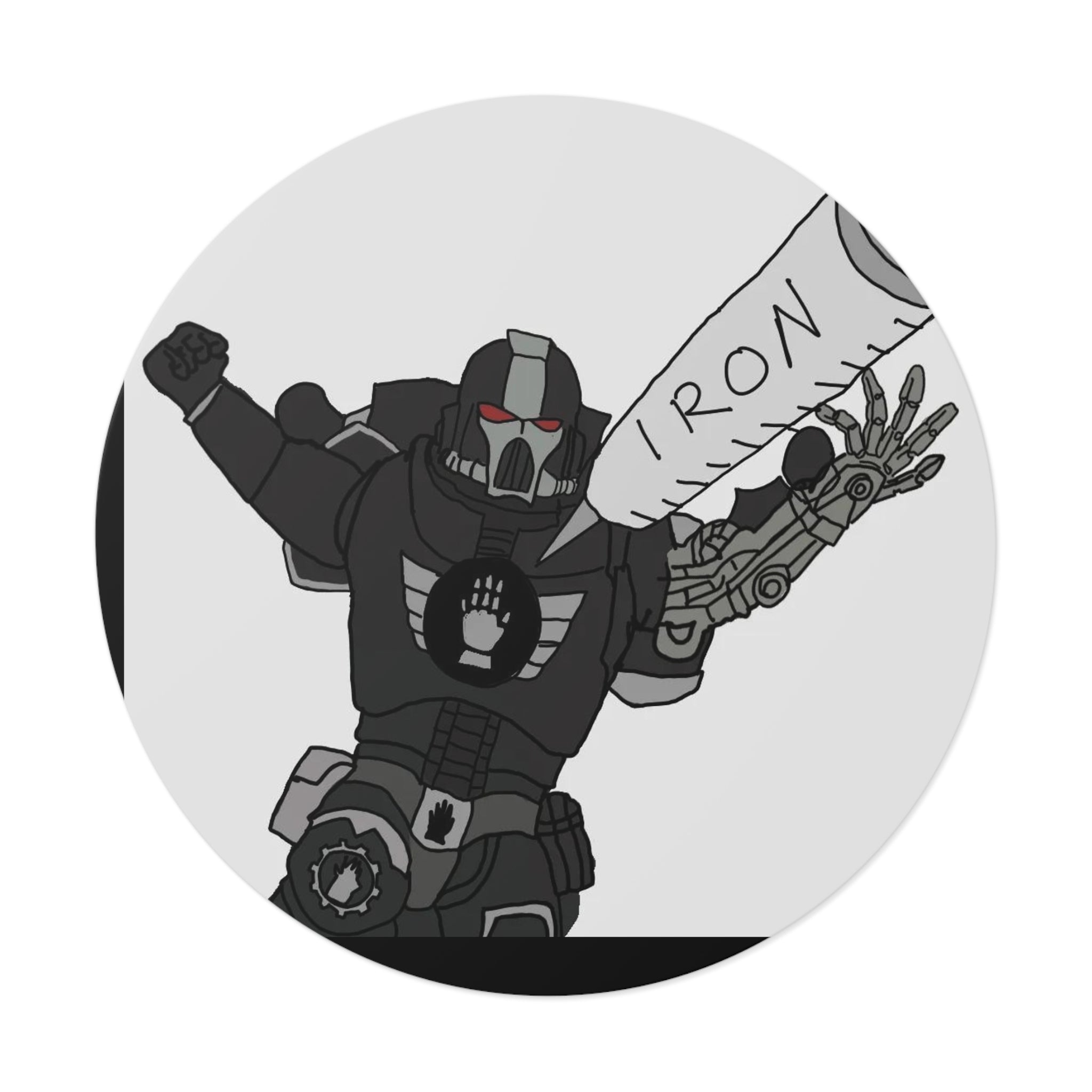 IRON - Round Vinyl Sticker