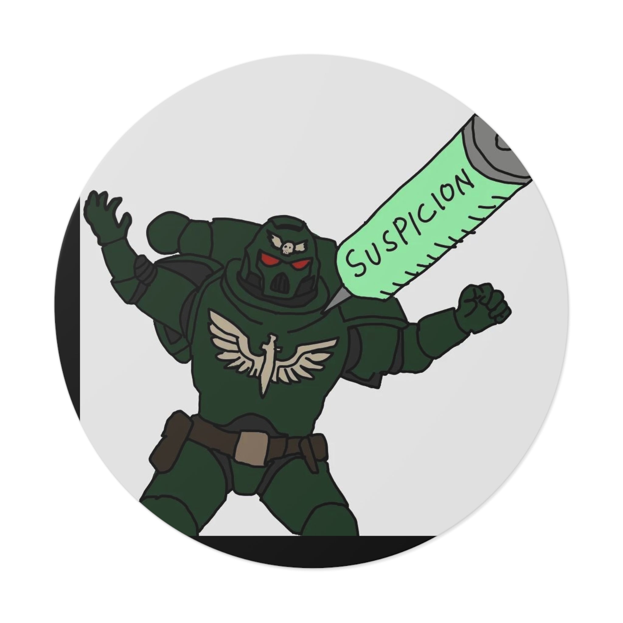 SUSPICION - Round Vinyl Stickers
