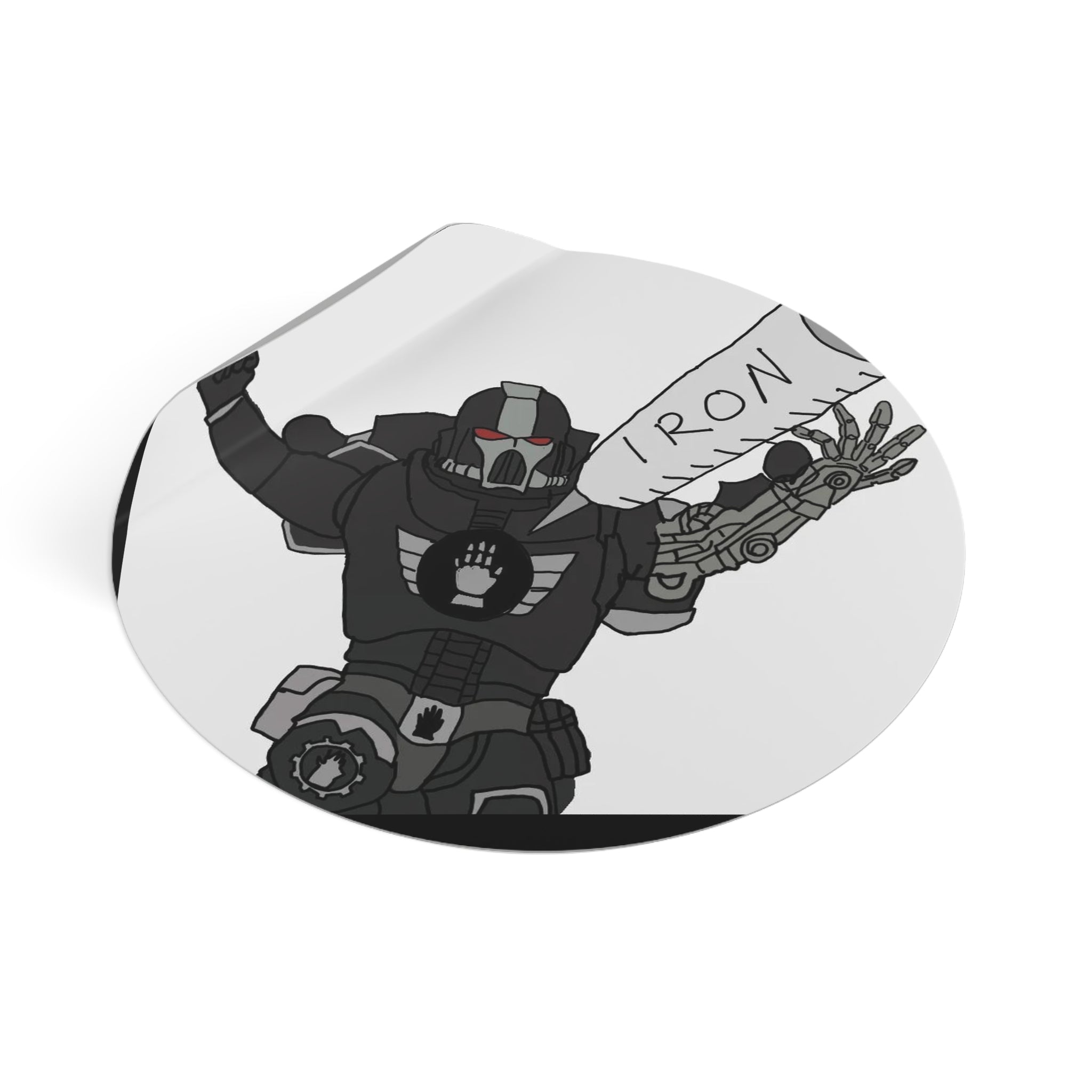 IRON - Round Vinyl Sticker