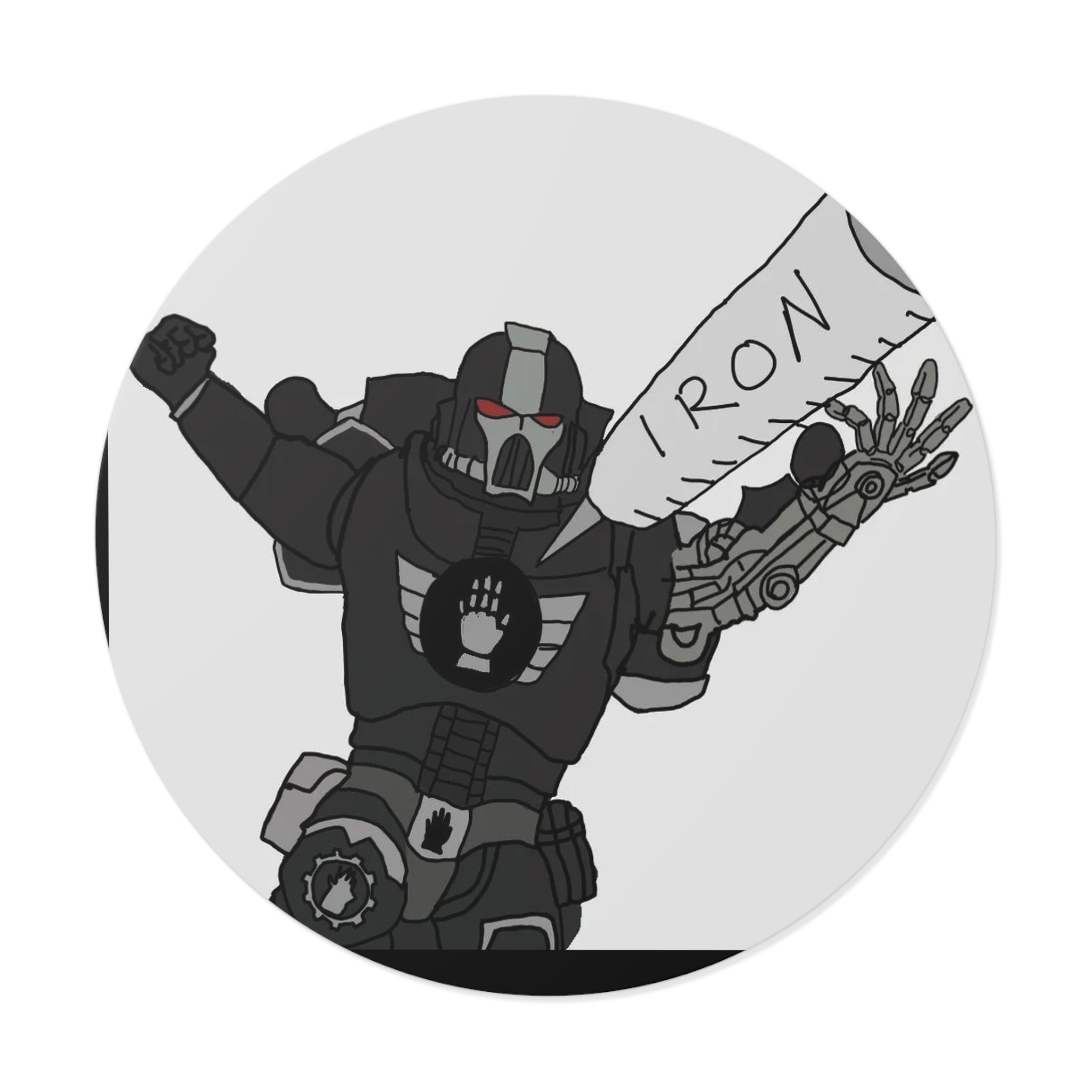 IRON - Round Vinyl Sticker
