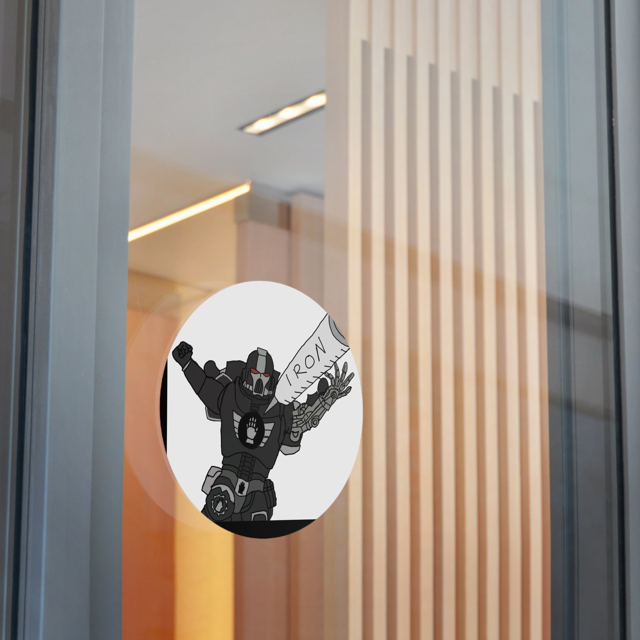 IRON - Round Vinyl Sticker