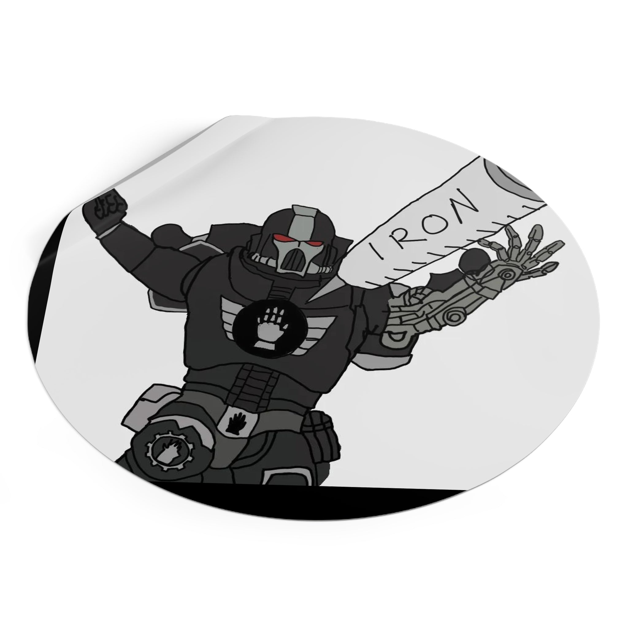 IRON - Round Vinyl Sticker
