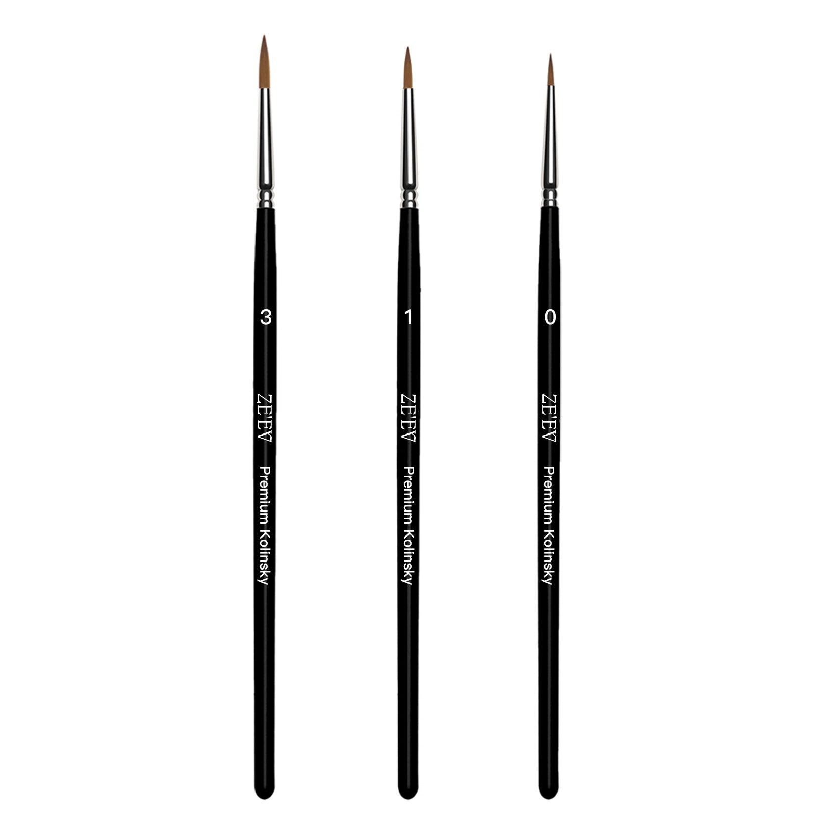 SE'EV Kolinsky Sable Miniature Paint Brush Set (3pcs)